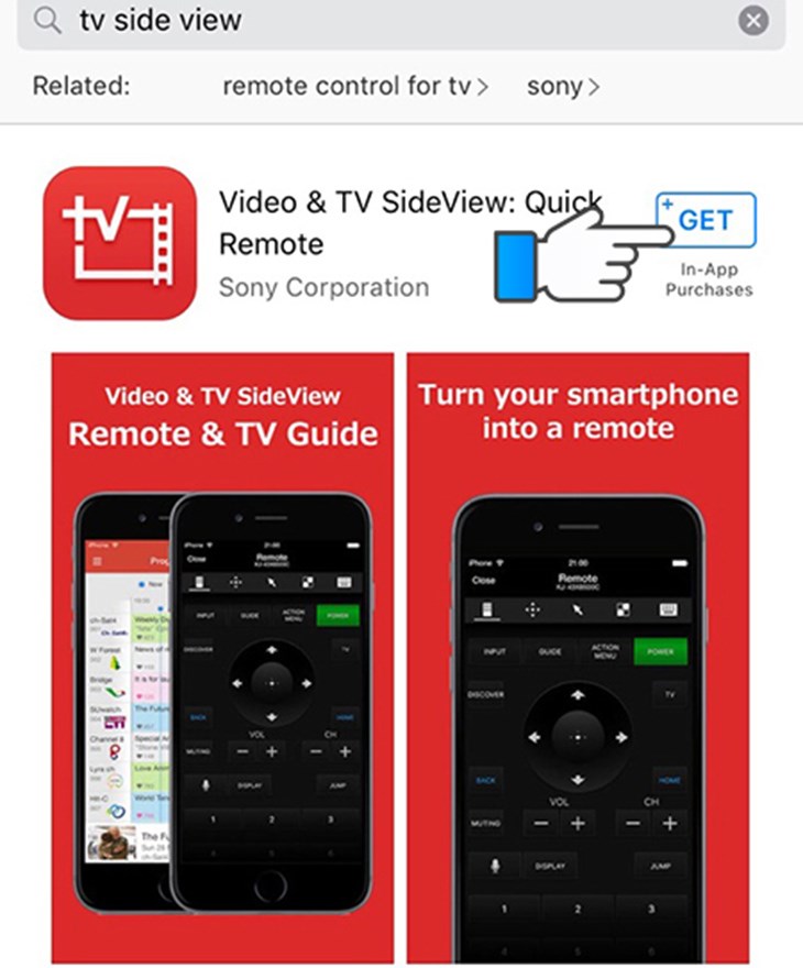Bạn vào App Store để tải ứng dụng Video & TV SideView về iPhone