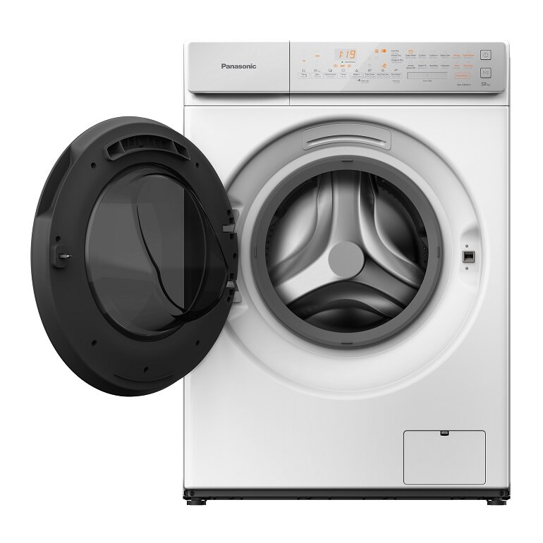 Máy giặt sấy Panasonic 9kg Inverter NA-V90FC1WVT có đường nét mềm mại, không thô cứng